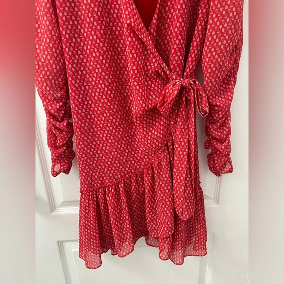 ALL SAINTS heart chiffon wrap dress (Size S) - Picture 9 of 13